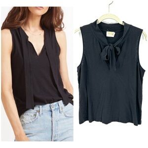 Nation LTD Lana Tie Tank Top Womens Large Pima Cotton Capsule Old Money Luxury